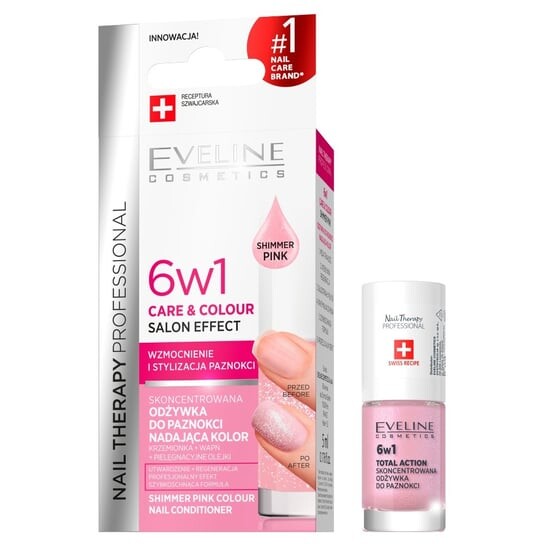 

Кондиционер для ногтей 6в1 Цвет-Розовый 5мл Eveline Cosmetics Color