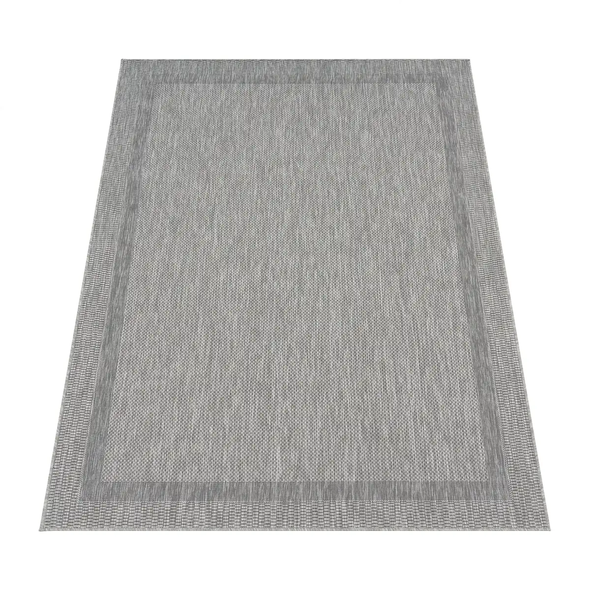 

Ковер Paco Home "Roma 272", прямоугольный, плоского плетения, крапчатый, с тонкой каймой, подходит для использования внутри и снаружи помещений 120х160 см, серый