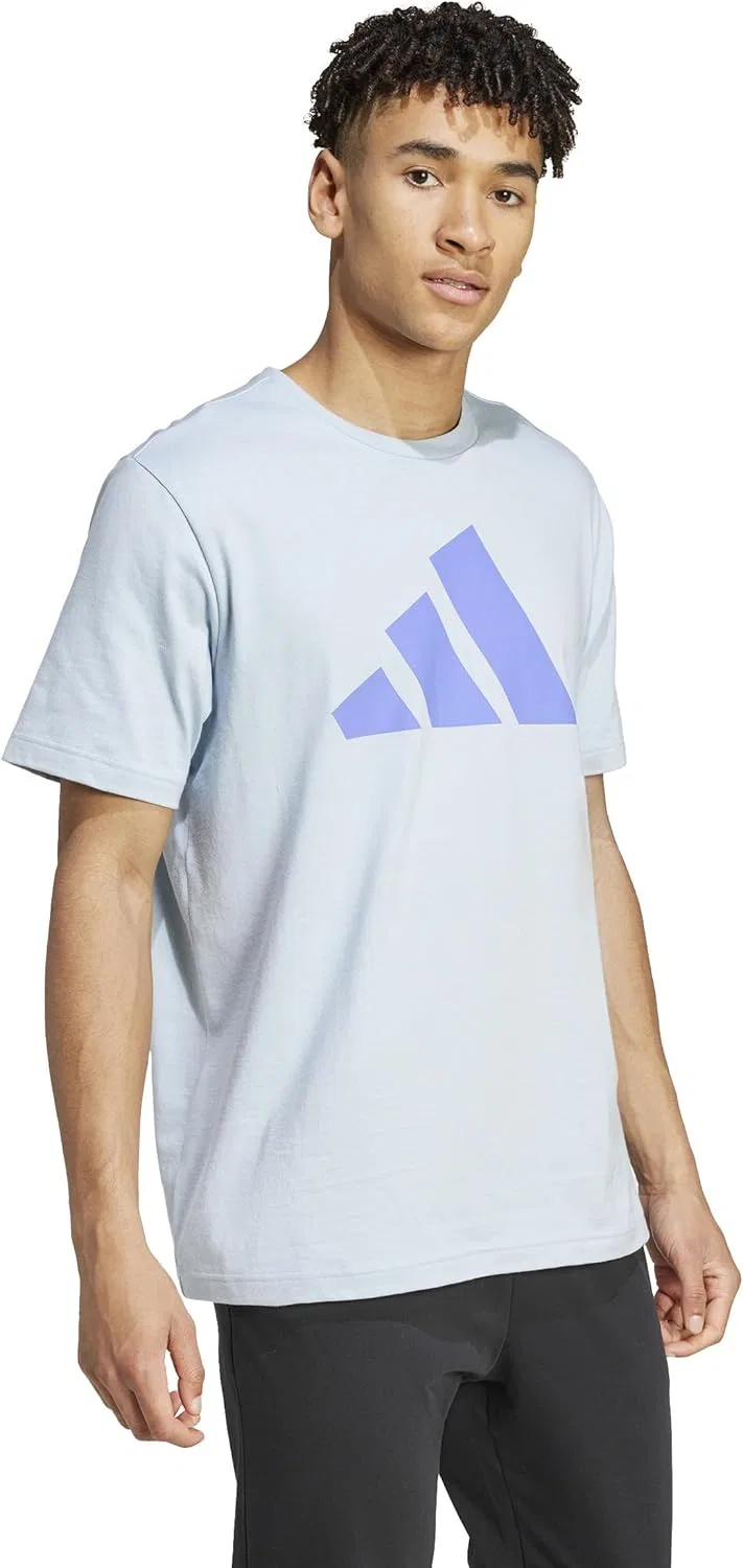 Футболка для активного отдыха adidas, синяя — фото 2