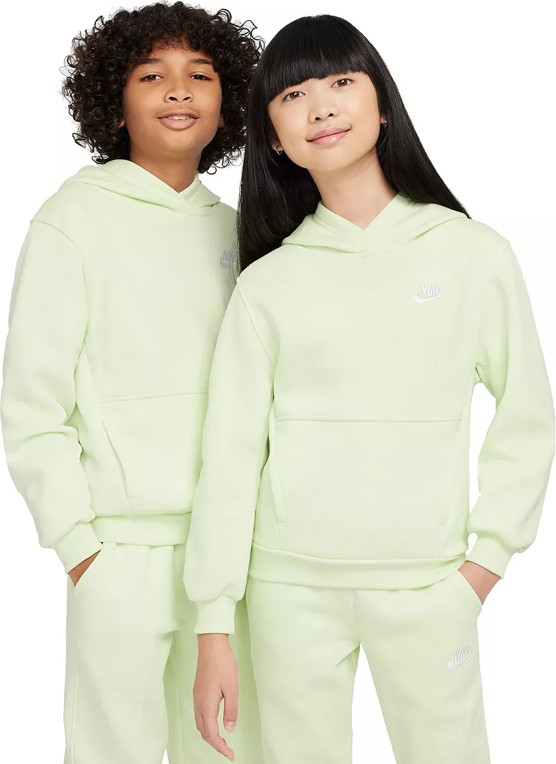 

Флисовая худи Nike All Kids Fit Sportswear Club, цвет Lime Ice/White