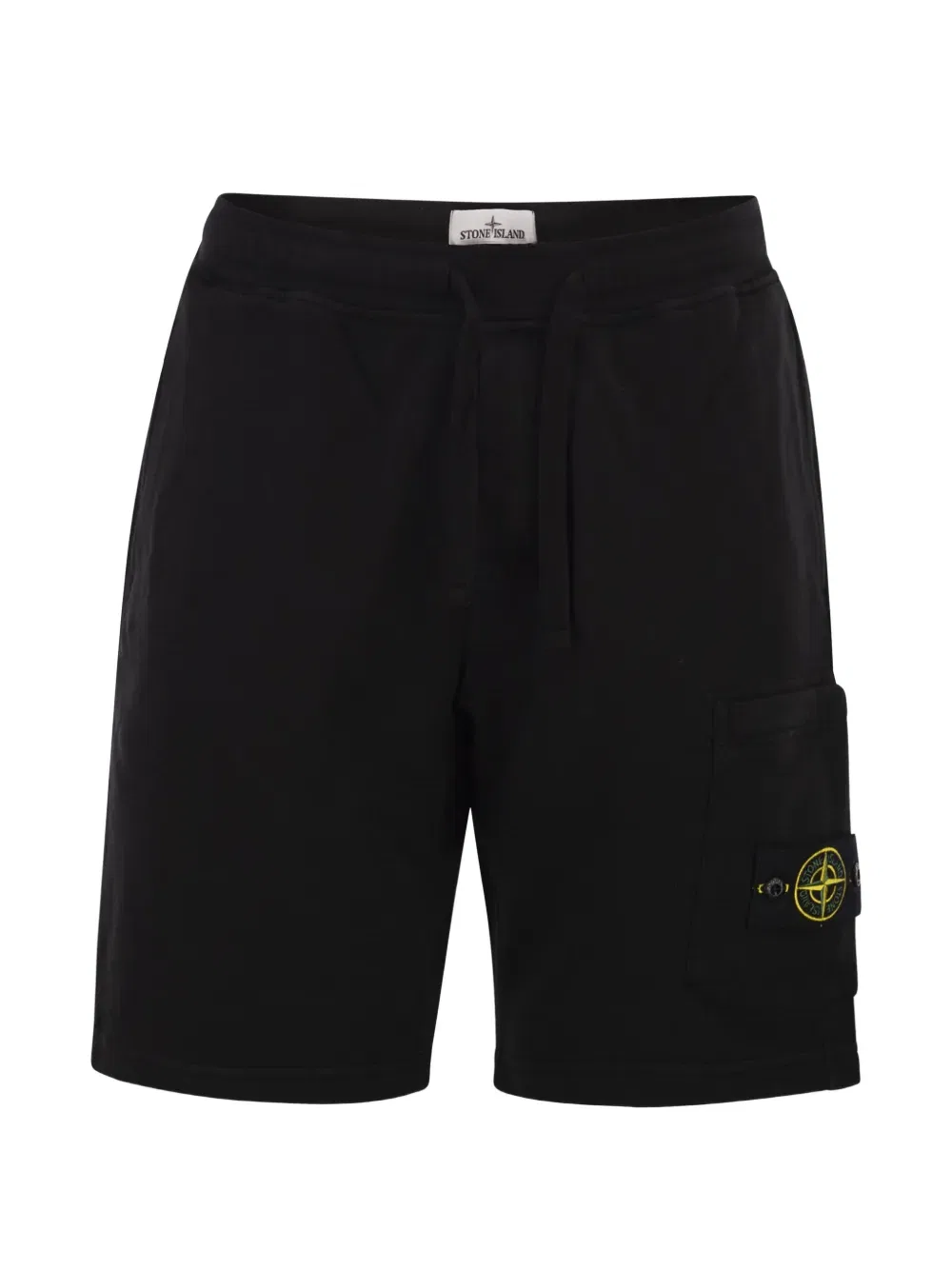 Бермуды с накладными карманами Stone Island, черный