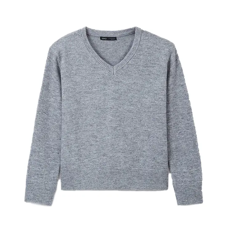 

Трикотаж Women's V-образный вырез Moderate Others SPAO, heather серый