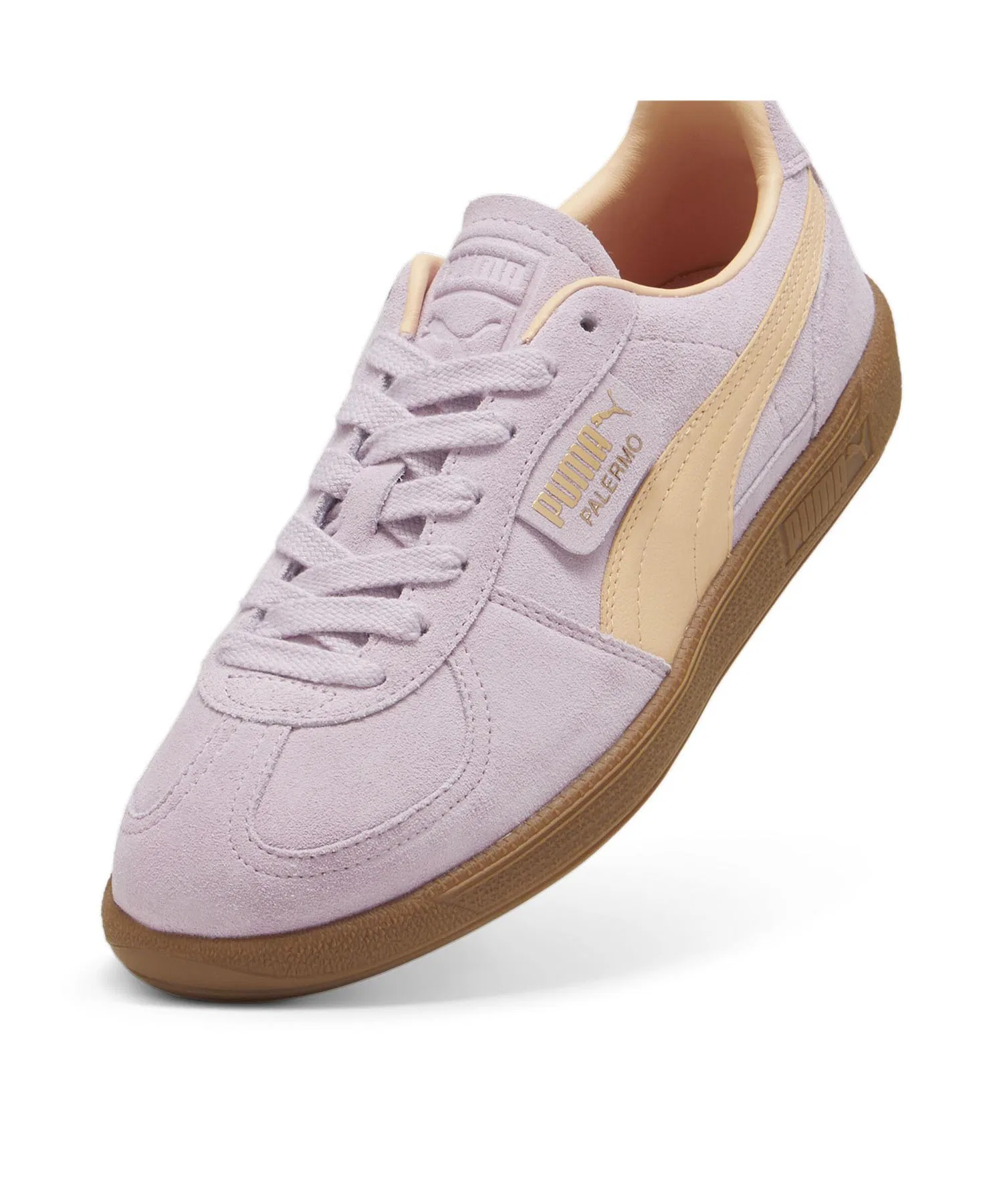 Мужские кроссовки PUMA Palermo из кожи розового цвета — фото 4