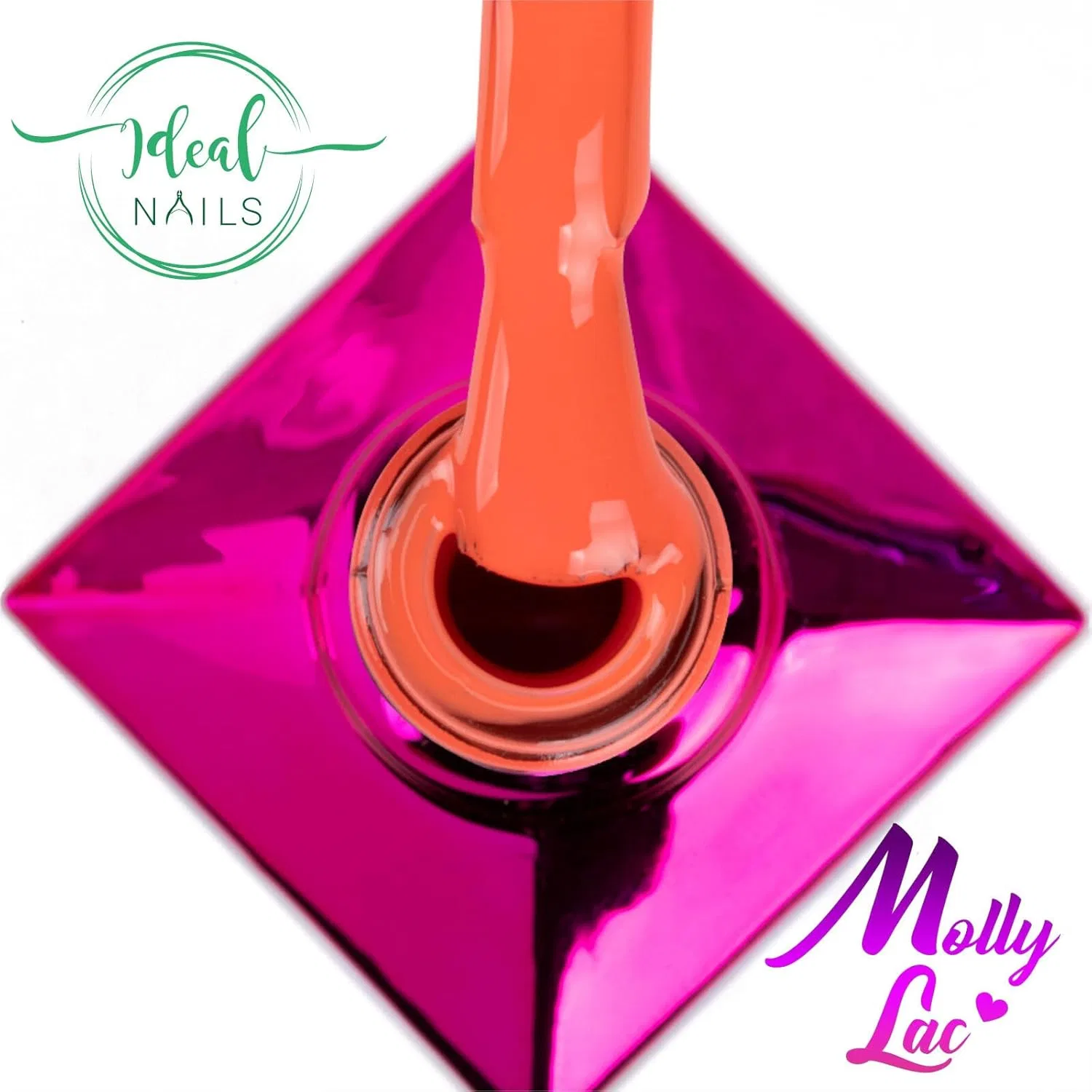 Гибридный лак для ногтей Molly Lac Power Flower №721 Orange Velvet, 10 г Molly Lac — фото 3