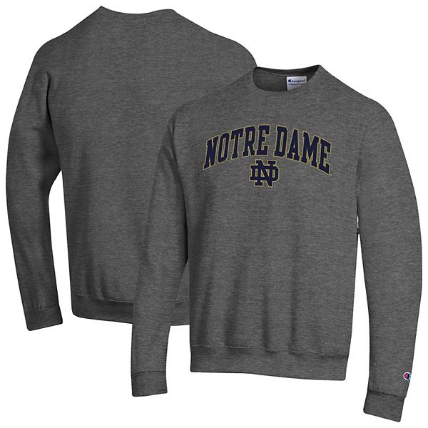 

Мужской свитшот heather charcoal notre dame fighting irish arch over logo Champion, Черный, Мужской свитшот heather charcoal notre dame fighting irish arch over logo Champion
