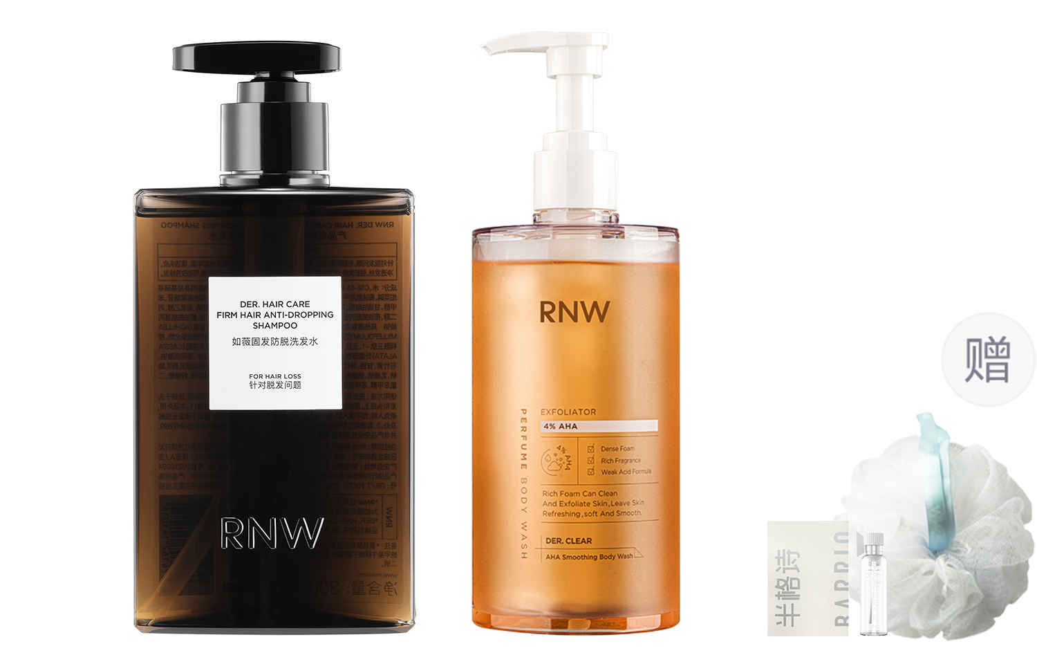 

Набор для ухода с шампунем Alpha Hydroxy Acids Clean 300мл+400мл RNW