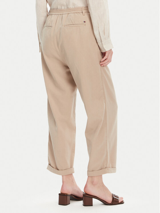 Брюки свободного кроя WW0WW45589 Tommy Hilfiger, бежевый — фото 3