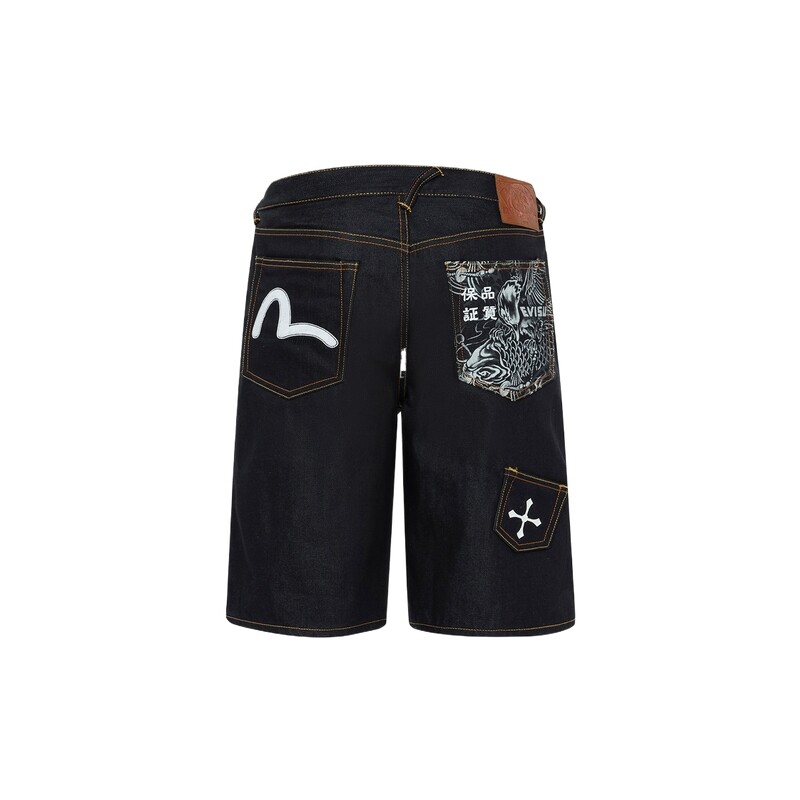 

Джинсовые шорты мужские джинсовые синие Evisu, синий