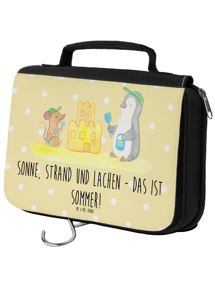 

Mr. & Mrs. Panda Косметичка «Летняя радость» с надписью пастельно-желтого цвета