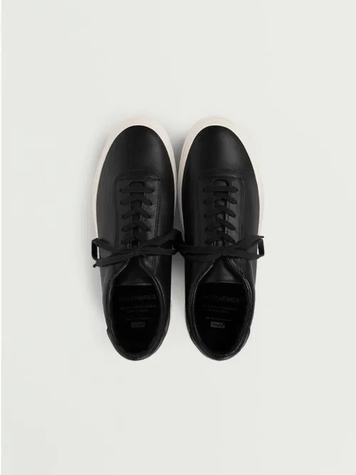 Унисекс кеды из льна и кожи GRAPHERIES Essential Shoes чёрные — фото 3