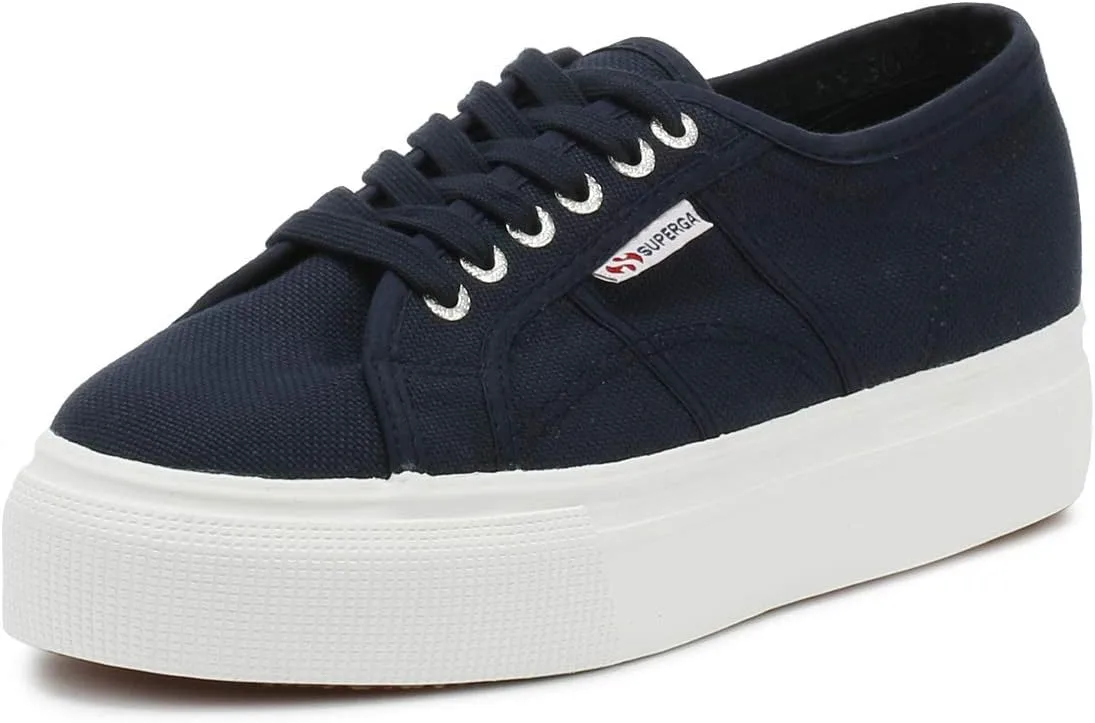 Унисекс взрослые кроссовки Superga 2730-Cotu Oxford, белый/темно-синий