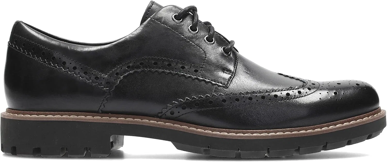 Мужские рубашки-дерби Clarks Batcombe Wing Derbys, Black (Black Leather) — фото 3
