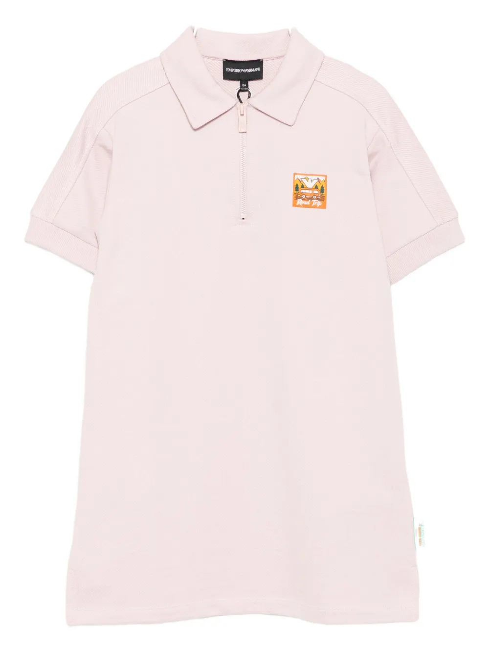 

Платье из хлопка ASV Emporio Armani Kids, розовый