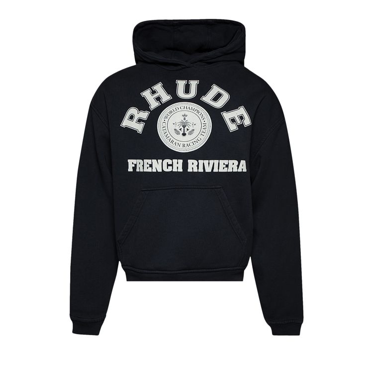 

Худи Rhude French Riviera Hoodie 'Vintage Black', черный