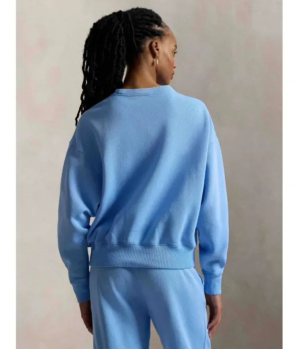 Толстовка loose fit Polo Ralph Lauren, небесно-голубой — фото 3