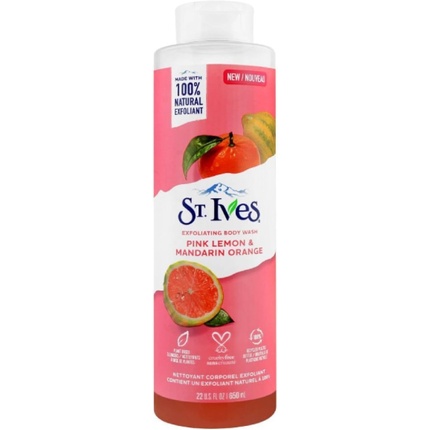 

St. Ives Radiant Skin Отшелушивающий гель для душа 650 мл Розовый лимон и мандарин St Ives