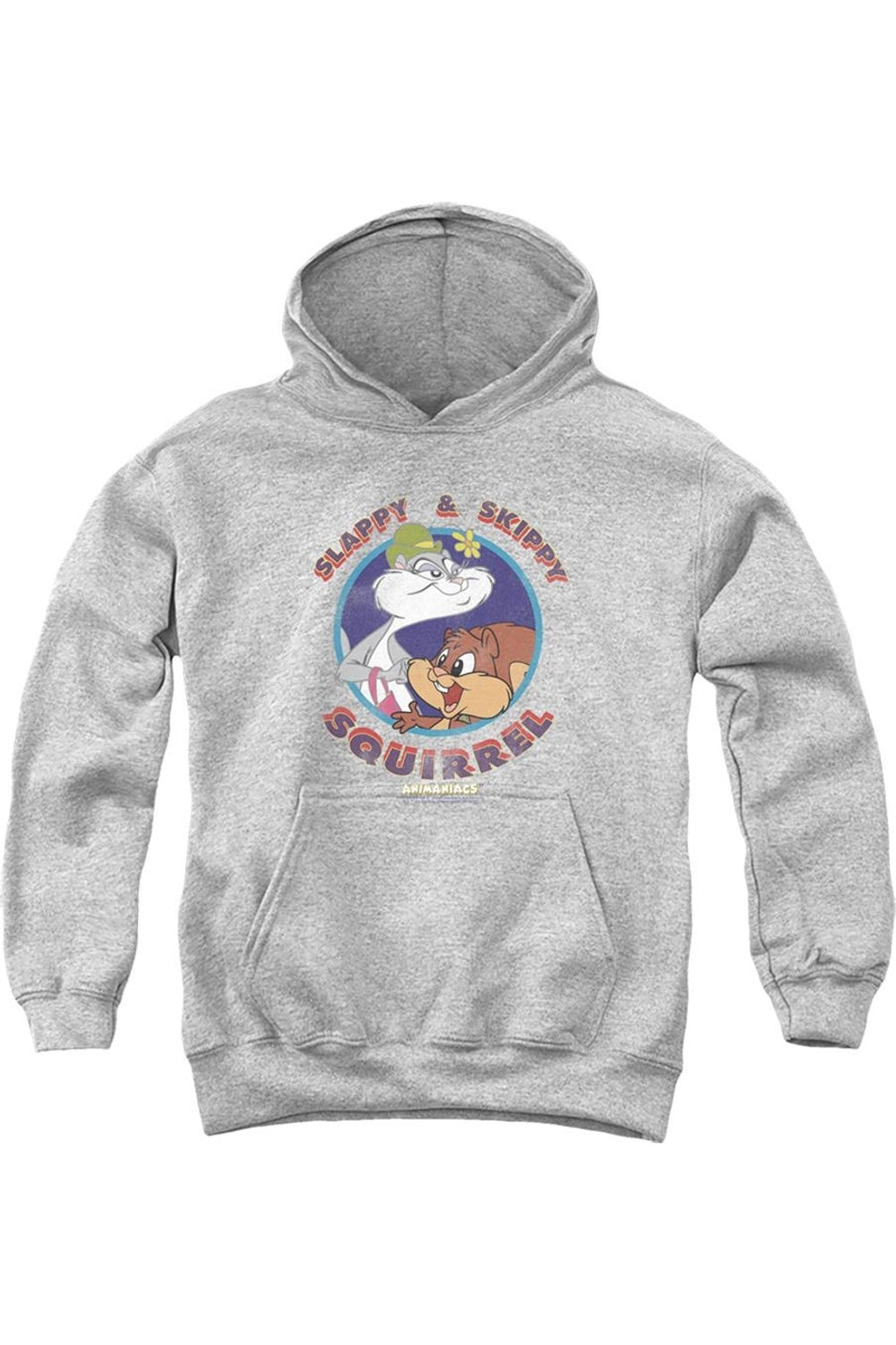 

Толстовка с капюшоном Animaniacs Slappy и Skippy Squirrel для детей Gildan, Athletic Heather