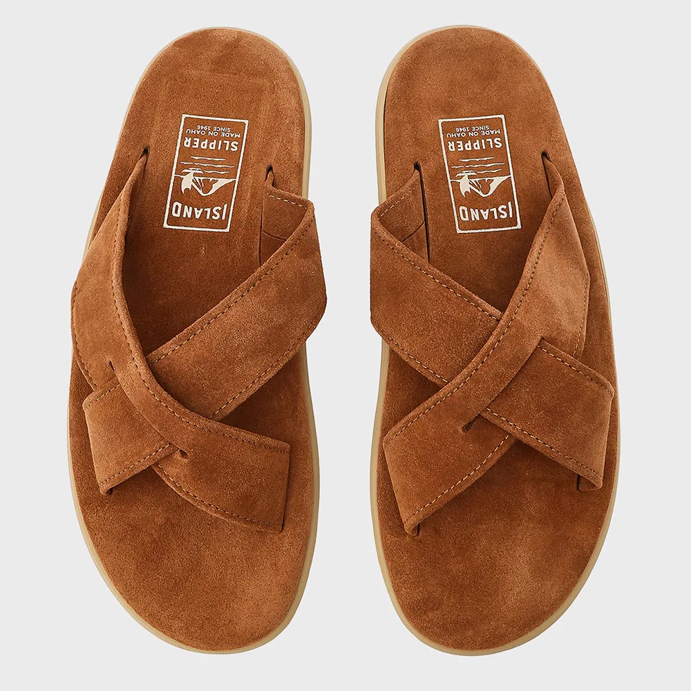 Унисекс кожаные слайды Camel от Island Slipper — фото 4