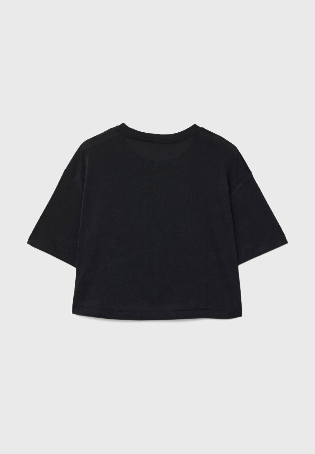 

Базовая футболка FLOWING CREW NECK SHORT SLEEVES Stradivarius, черный