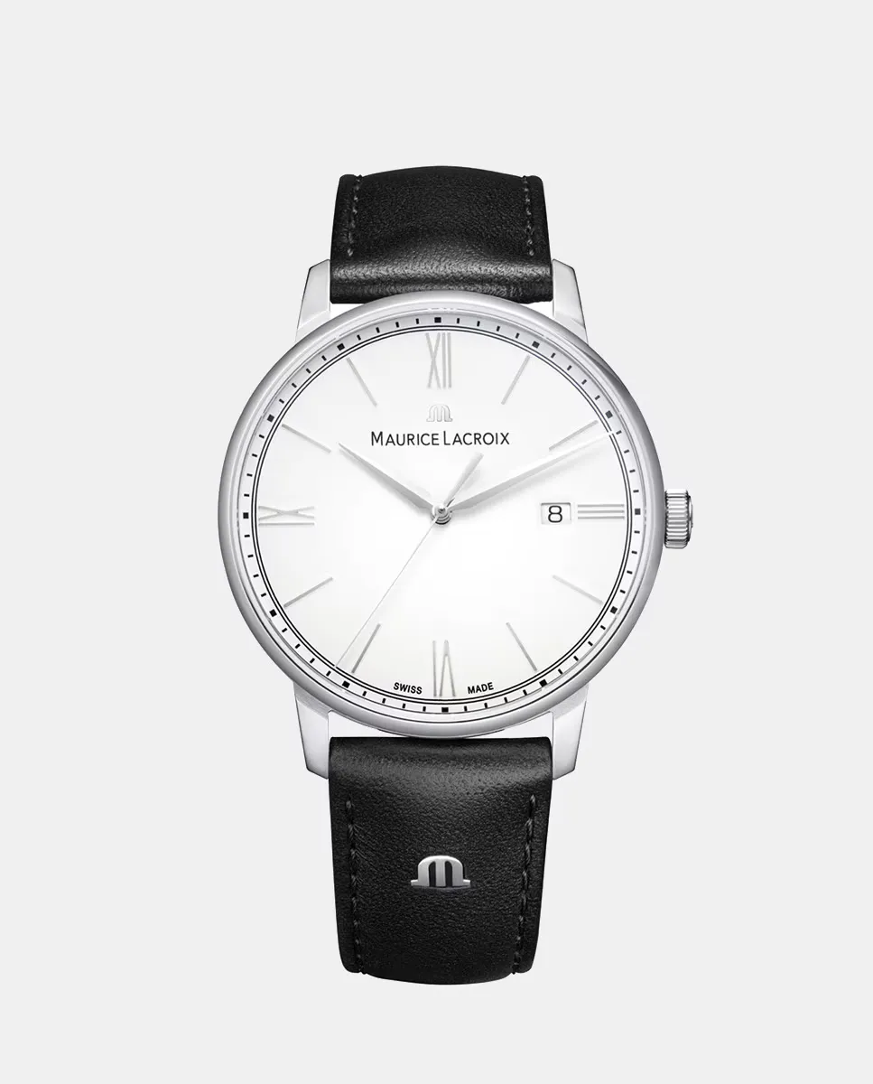 

Eliros EL1118-SS001-110-2 черные кожаные мужские часы Maurice Lacroix, черный