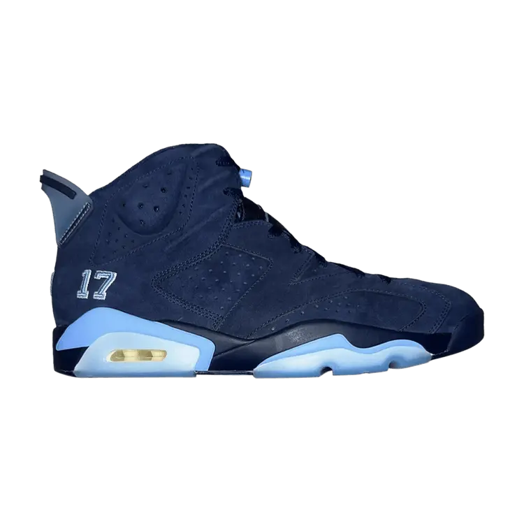 

Кроссовки Air Jordan Air Jordan 6 Retro 'UNC 2017 National Championship' PE, синий