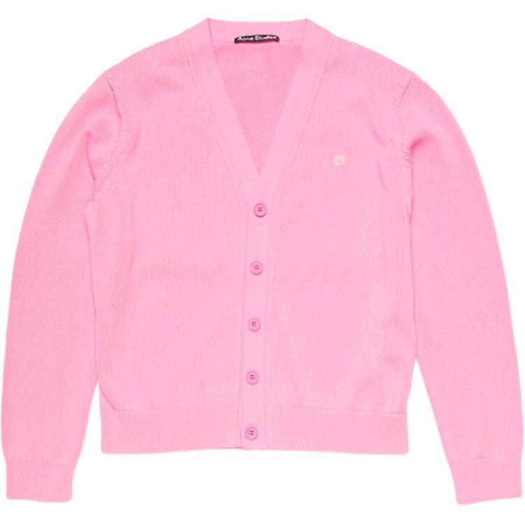 Кардиган с аппликацией Acne Studios, светло-розовый