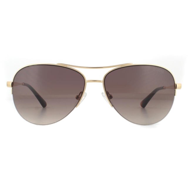 

Солнцезащитные очки gu7468 32f коричневые с градиентом Guess, желтый