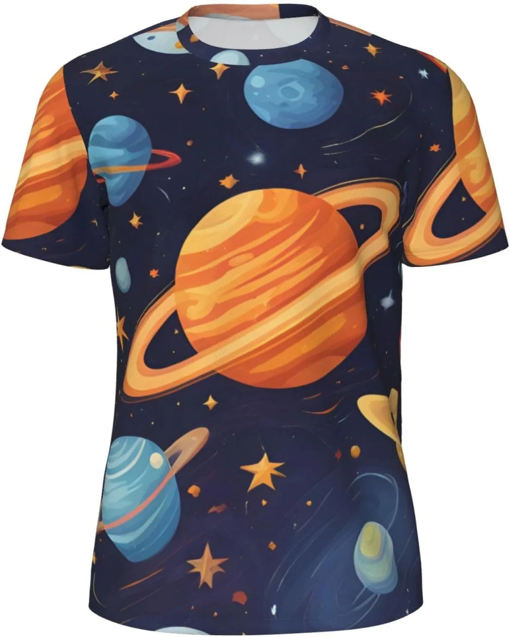 

Футболка мужская летняя с принтом Outer Space Planet, легкая и дышащая SDFHU