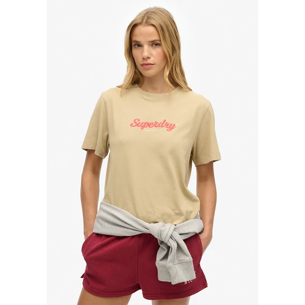 

Футболка с коротким рукавом Superdry Country Club Boxy Loose, бежевый