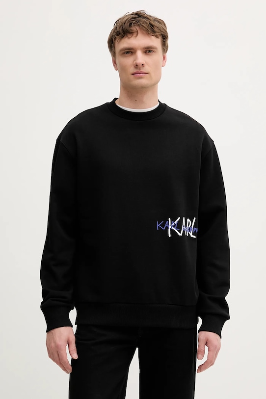 

Хлопковая толстовка Karl Lagerfeld, черный
