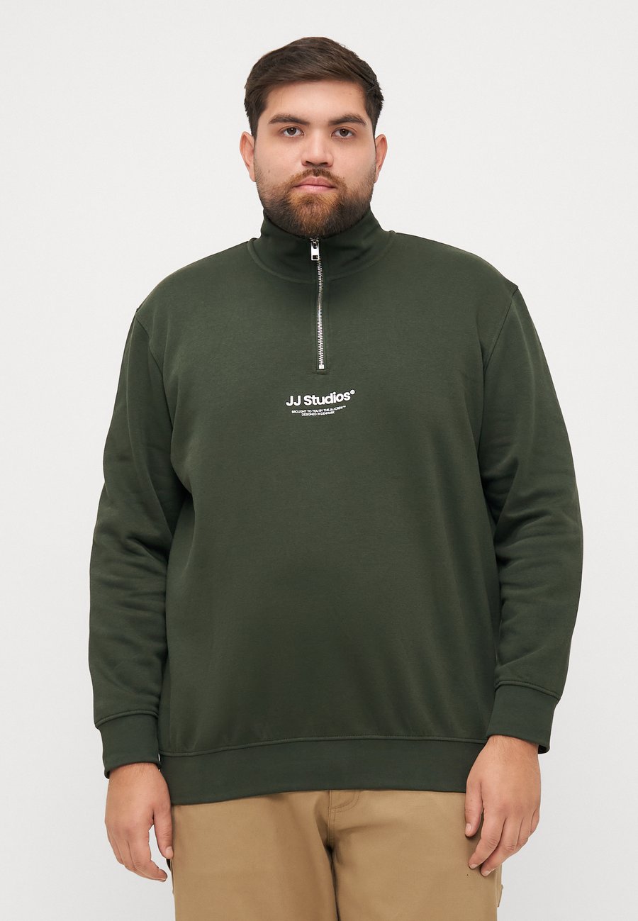 

Толстовка Jack & Jones JJESOHO QUARTER ZIP, Duffel Bag/Dark Green