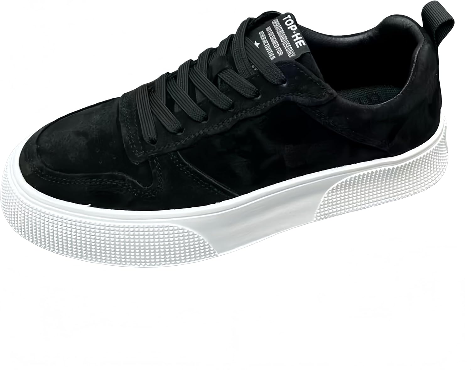 

Мужские кроссовки большого размера в ретро-стиле из искусственной кожи. Легкие, мягкие, удобные, дышащие, с противоскользящей подошвой, долговечные и легкие в надевании и снятии Clolinde, черный