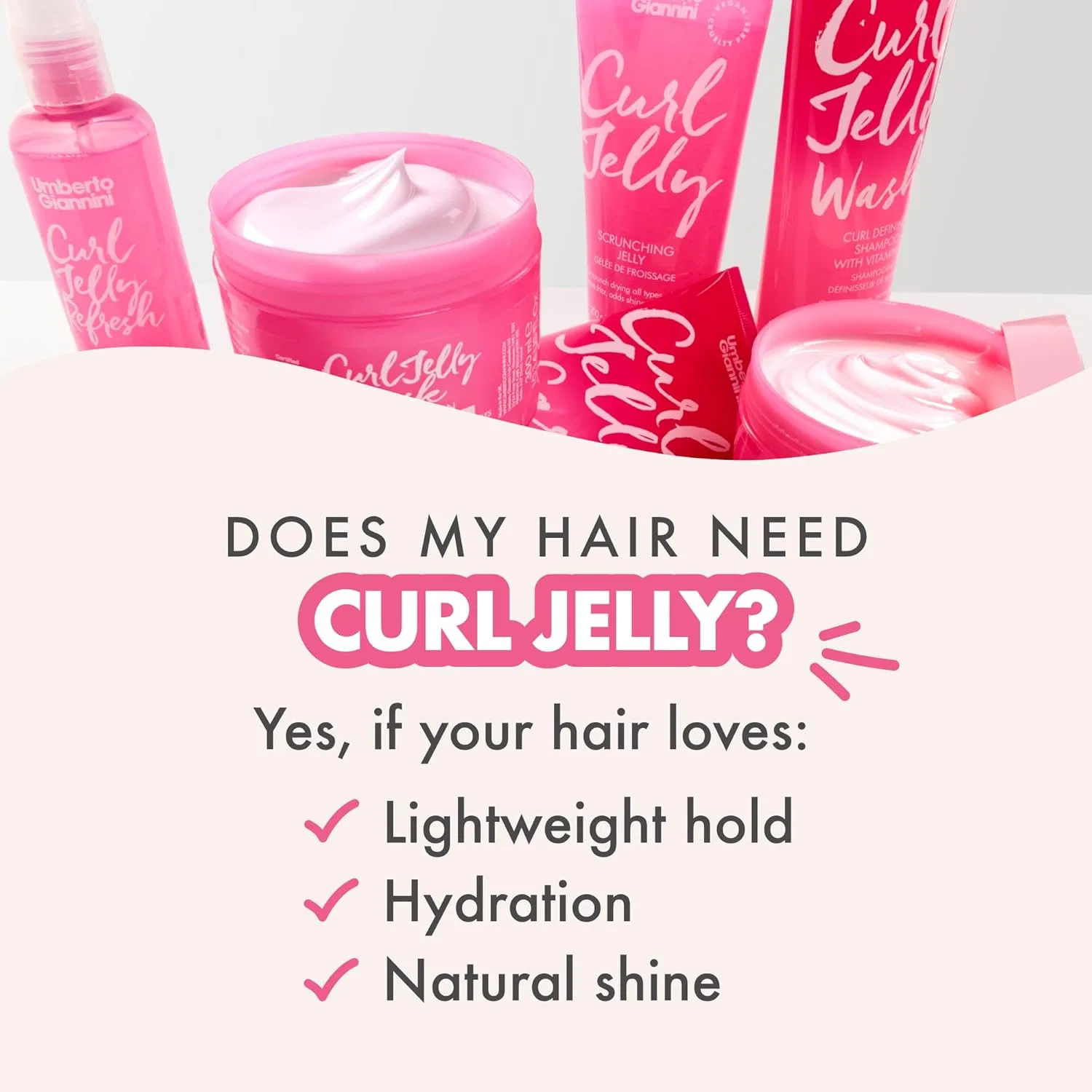 Набор Umberto Giannini Curl Jelly Scrunching Jelly 200 мл и Curl Jelly Shine Rinse Free Conditioner 180 мл Umberto Giannini — фото 4