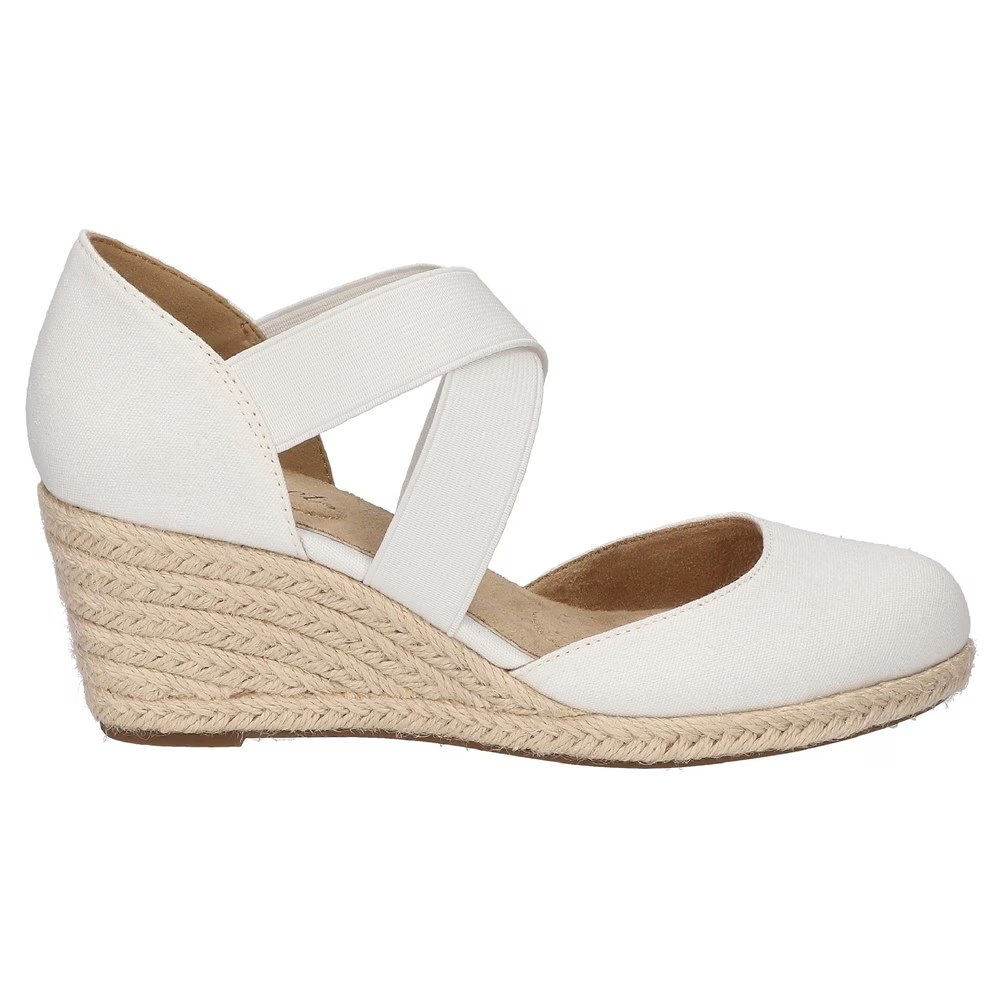 Туфли на танкетке Pari espadrille от Easy Street, white canvas — фото 2