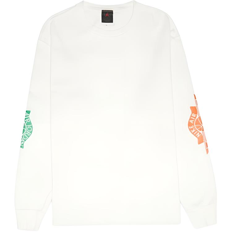 

Редкая футболка с длинным рукавом с нашивкой на локте Jordan, белый