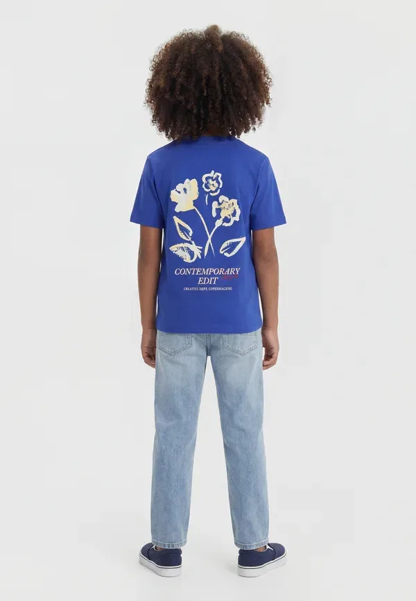 Футболка Jorhyeres back crayon tee print t-shirt Jack & Jones Junior, голубой — фото 2