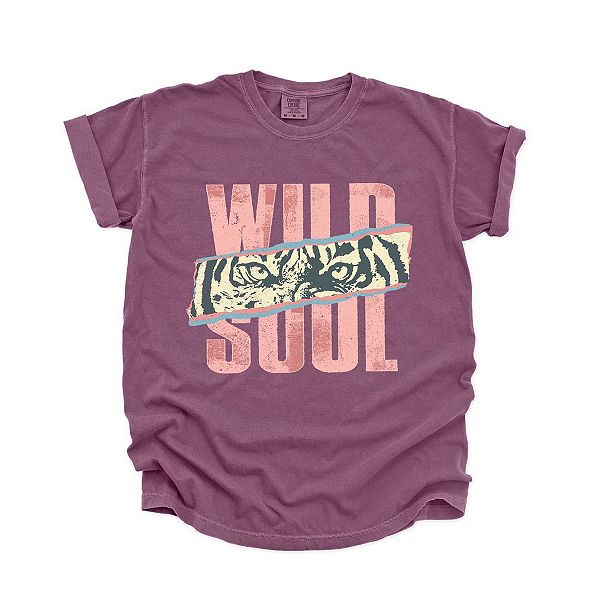 

Футболка Wild soul tiger garment dyed Simply Sage Market, Berry