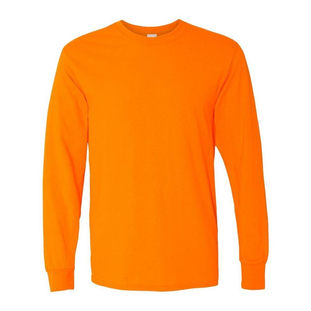 

Хлопковая футболка Gildan с длинными рукавами, цвет Safety Orange