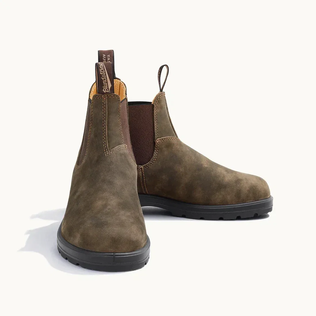 Ботинки Blundstone 585 из коричневой кожи с закругленным носком, модель «челси» HTAT704 — фото 4