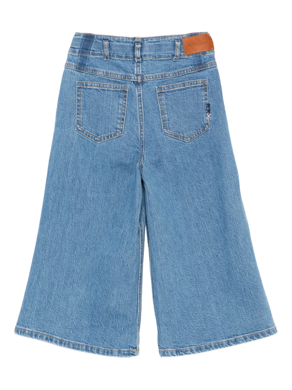 Плиссированные брюки широкого кроя Scotch & Soda Kids, синий — фото 2