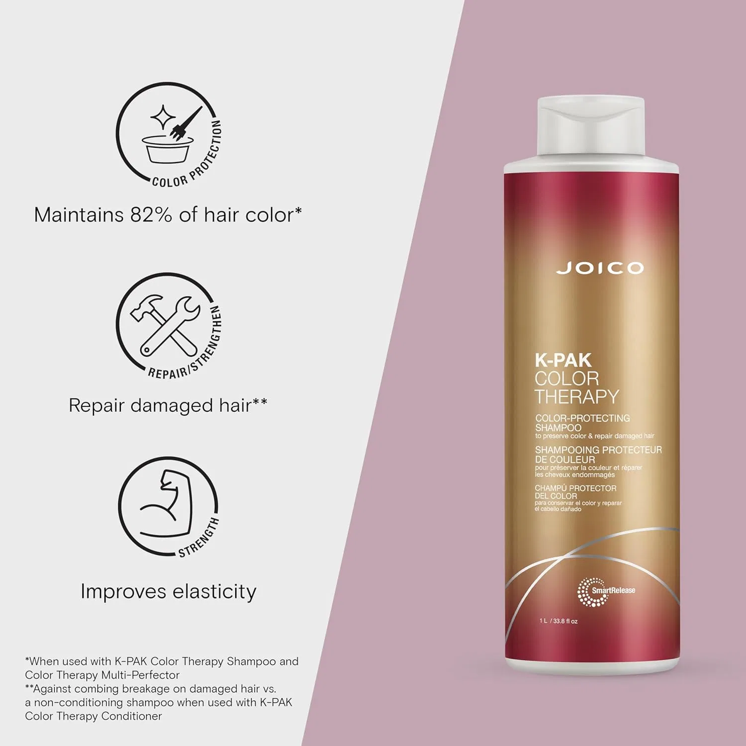 Шампунь для защиты цвета «K-PAK Color Therapy» от Joico, 999 мл Joico — фото 3