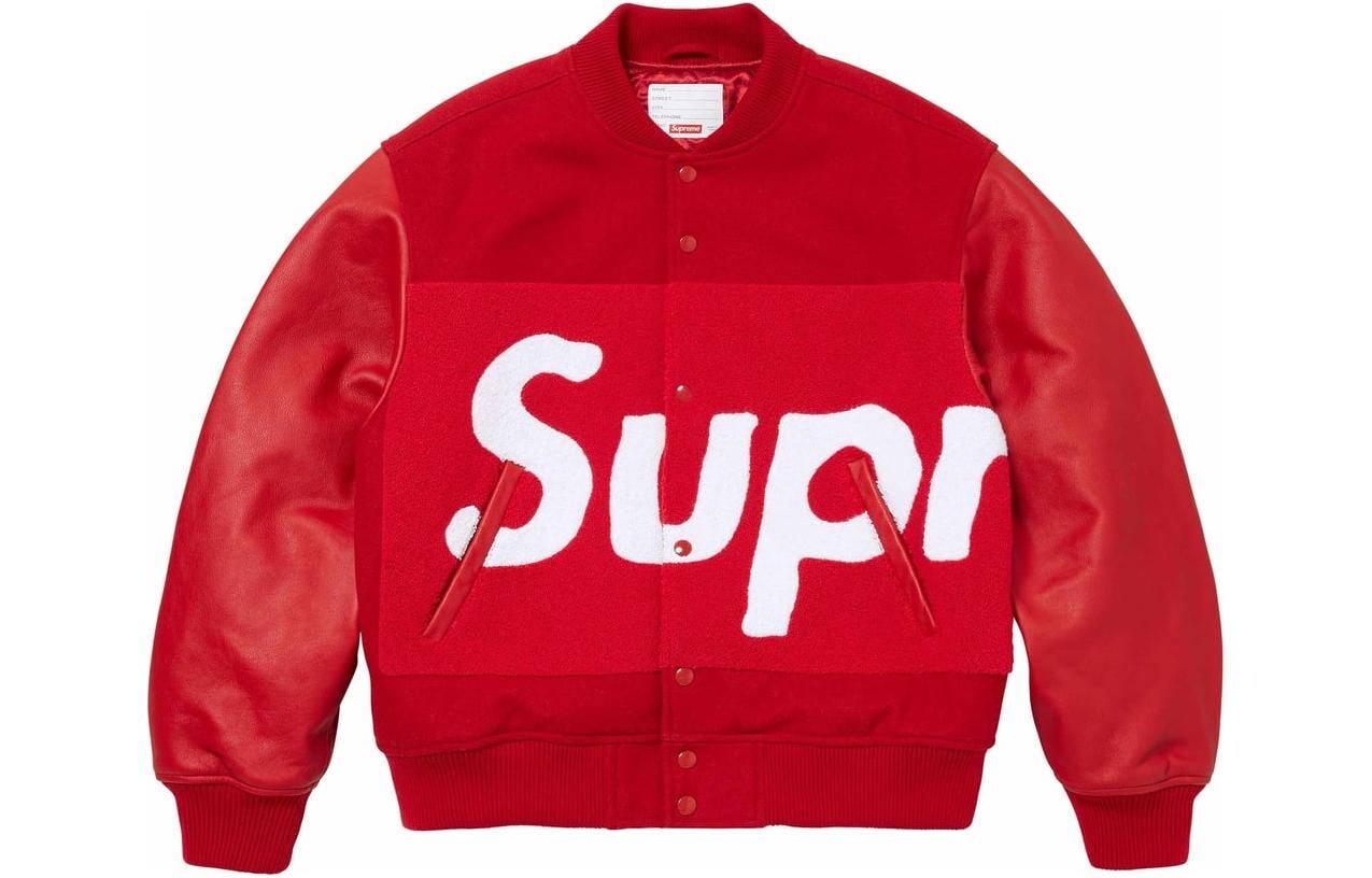 

Куртка Supreme Big Logo, красный / белый