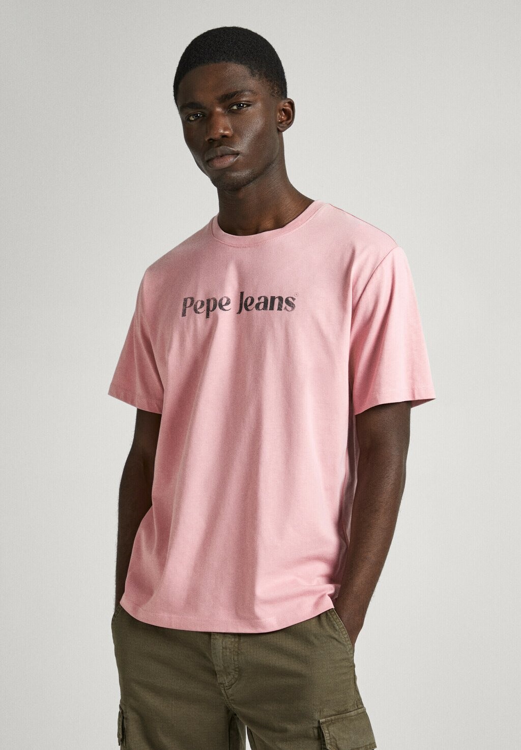 

Футболка с принтом CLIFTON Pepe Jeans, цвет ash rose pink