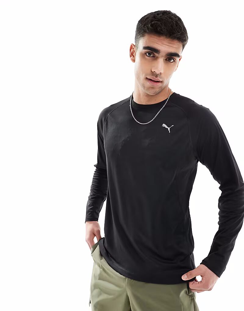 

Длинный топ для бега Puma Velocity черного цвета
