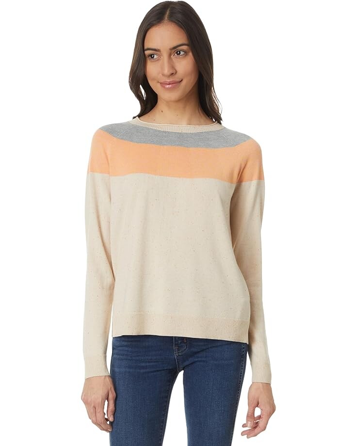 

Свитер Smartwool Edgewood Colorblock Crew Sweater, цвет Almond Donegal