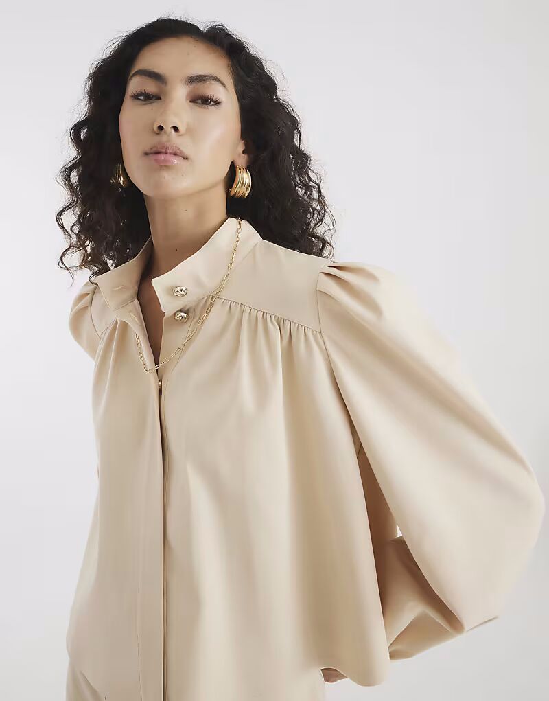 

Куртка River Island Cape бежевого цвета