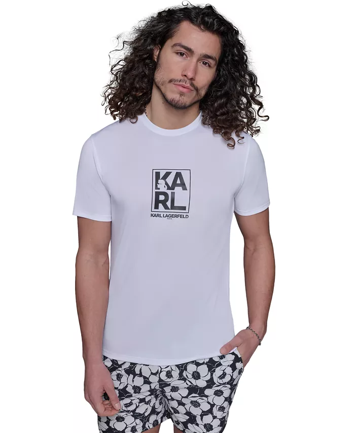 

Мужская рашгард с логотипом Regular-Fit KARL LAGERFELD PARIS, белый