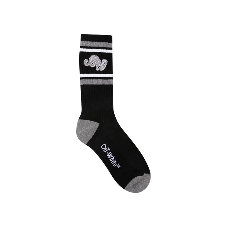 

Носки Off-White Mid Calf Knit Socks, цвет Black/Grey