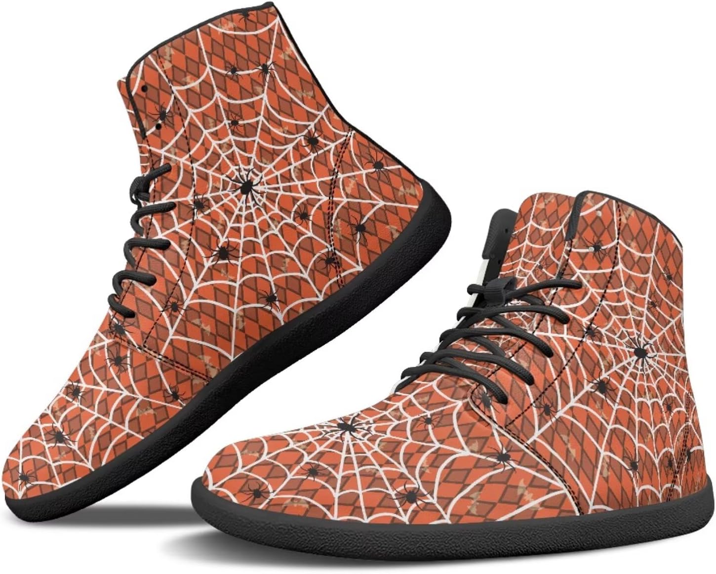 

Кроссовки Binienty Mens с высокой посадкой, широкой колодкой и босоножечной посадкой, паутина, летучие мыши, минималистичные кроссовки с нулевым перепадом, оранжевый