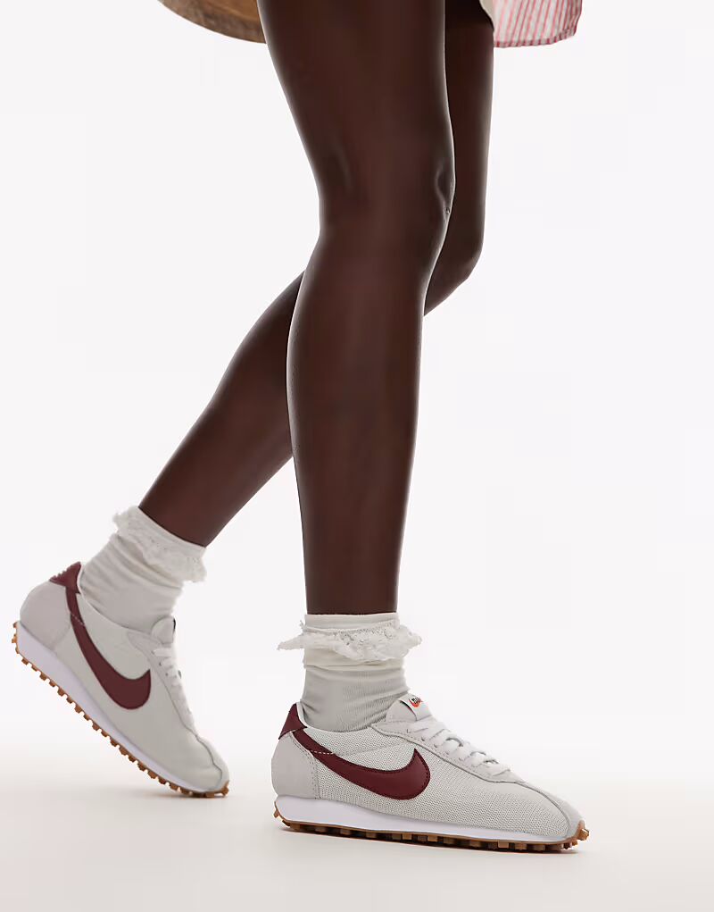 Кроссовки Nike LD-1000 белого и бордового цвета — фото 4